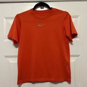 Nike Swoosh Orange Short Sleeve Shirt Medium